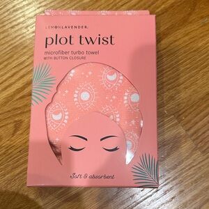 Lemon Lavender Pink Microfiber Turbo Towel